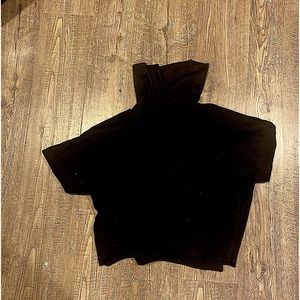 Black crop top long sleeve